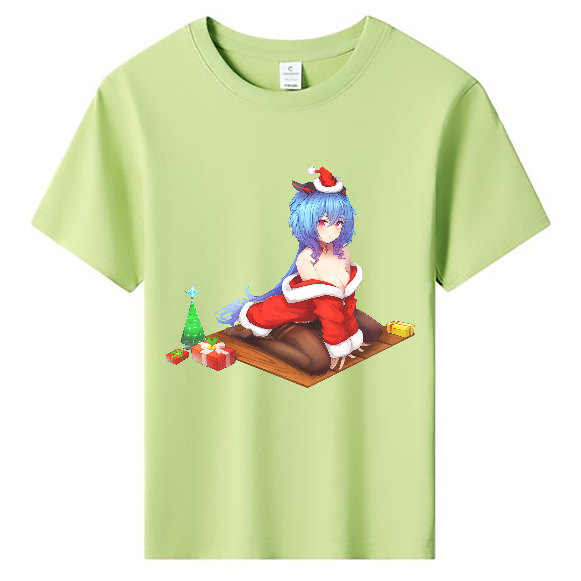 げんし神 甘雨 かんう genshin Ganyu 綿100％キッズTシャツ（フロントプリント）